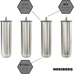 4 Ikea Norsborg 7 1/8" Furniture Sofa Legs Couch Bed Chair Steel M8 Screw. Fixed Price $28.00.