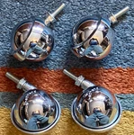 (4) New Shepherd 2.5" Ball Caster, Metal Tread, Chrome, 7/8" Threaded Stem. Fixed Price $45.00.