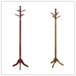Classic Hall Tree Twist Design With 6 Hooks Hanger Wooden Coat & Hat Rack 71". Fixed Price $49.99.