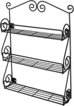 Spectrum Diversified Scroll Wall-mounted Traditional Spice Rack Organizer For Ca. Fixed Price $45.99.