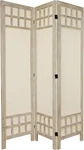 Oriental Furniture 5 1/2 Ft. Tall Window Pane Fabric Room Divider Burnt White 3. Fixed Price $122.60.