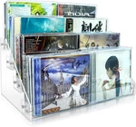 Stackable Cd/dvd Multimedia Holder Storage Rack Clear Plastic 32. Fixed Price $21.99.