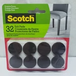 3M Scotch Felt Self Adhesive Pad Brown 1 " Round SP822-NA 32 Pcs.. Fixed Price $8.75.