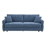 Acme Haran Contemporary Fabric 2 Pillows Sleeper Sofa In Blue. Fixed Price $1335.19.