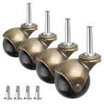 2" Ball Wheels, Casters Set Of 4 Brass Vintage Antique 5/16" X .... Fixed Price $24.99.