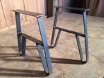 15.5 Inch Bench/coffee Table Set/metal Legs/steel. Fixed Price $180.00.