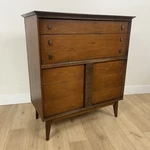 Vintage Bassett Mayan Tall Chest Highboy Dresser Mid Century Modern Mcm 1960S. Fixed Price $1400.00.