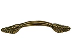 H-70 Lot Of 8 Antique Brass Toned Drawer Or Cabinet Pulls, Handles, Wheat Design. Fixed Price $18.00.