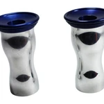 Candle Holder Solid Aluminum Pair Cobalt With Blue Finish Renovators Supply. Fixed Price $36.99.