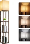 Floor Lamp With Shelves, Modern Shelf For Display Storage (brown). Fixed Price $49.96.