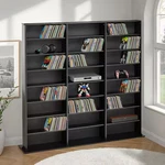 Prepac 51" Triple Cd Dvd Wall Media Storage Rack In Black. Fixed Price $160.00.