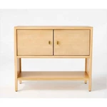 Sandpoint Cabinet Natural Threshold By Studio Mcgee: Brass-finish Handles. Fixed Price $100.00.