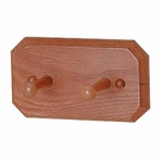Oak Wood Peg Double Hooks Rack 8.25" X 5.5" Modern Wall Mount. Fixed Price $46.99.