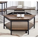 Steve Silver Ultimo Chocolate Wood Hexagon Lift-top Cocktail Table. Fixed Price $336.99.