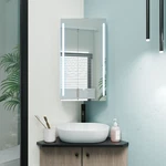 Lighted Bathroom Corner Medicine Cabinet W/mirror Single Door Wall Mount Hanging. Fixed Price $92.06.