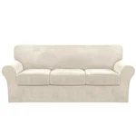 4 Piece Sofa Velvet Couch Covers For 3 Cushion Stretch Slipcover With Individ.... Fixed Price $59.45.
