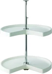 Kv Lazy Susan Kidney Shaped Polymer Shelves 24" Set White. Fixed Price $104.43.