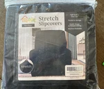 *brand New* Easy-going Recliner Chair Stretch Slipcover 4-PIECES Black. Fixed Price $14.50.