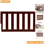 Espresso Convertible Crib Toddler Guard Rail - Solid Wood For Safety & Style. Fixed Price $109.99.
