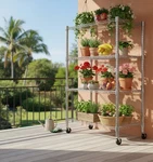 4-TIER Wire Rack Shelving Unit Wheels Adjustable Storage Shelf Organization. Fixed Price $79.99.
