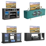 Stand For Up To 65/75 Modern Entertainment Center W/ Glass Shelf/doors. Fixed Price $127.99.