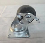 New Shepherd Hardware 9511 3" Rubber Swivel Plate Caster Side Brake. Fixed Price $12.48.