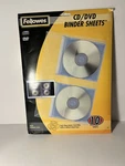 New Fellowes Cd/dvd Binder Sheets Fits With Or W/o Jewel Cases #854521. Fixed Price $7.99.