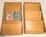 2 Seville Classics 3-TIER Bamboo Wood Spice Rack Drawer Tray Organizer-read. Fixed Price $38.00.