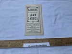 1920'S Sales Brochure Ladders Lawn Swings Kelly Foundry Machine Goshen Indiana. Fixed Price $29.99.