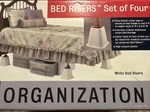 New Set Of 4, 6-INCH White Creative Organization Bed Risers Adds 6" For Storage. Fixed Price $11.99.