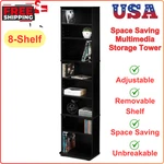 Cd Dvd 8 Tier Rack Storage Organizer Cabinet Tower Shelf Multimedia Holder. Fixed Price $61.62.