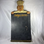 Vintage Asian Chef Menu Chalk Board Wall Display Home Or Restaurant. Fixed Price $36.07.