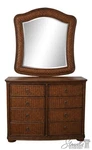 L62410/12: Lexington Henry Link Leather Rattan Chest W. Mirror. Fixed Price $1595.00.