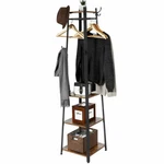 Heavy Duty Hall Tree Hat & Coat Stand Corner Home Storage Shelves Hanging Hooks. Fixed Price $59.98.