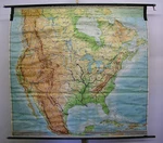 School Wall Map North America Usa Canada 193X184C 1960. Fixed Price $219.87.