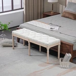 Homcom 46" End Of Bench, Upholstered Bedroom With Button Tufted. Fixed Price $106.99.