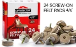 Screw-on Felt Pads X-protector 24 Chair For Hardwood Floors 0.8" New. Fixed Price $10.00.