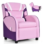 Honeyjoy Kids Recliner Gaming Sofa Pu Leather Armchair W/side Pockets Pink. Fixed Price $119.99.