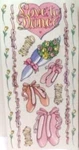 Love Dance Ballet Toe Shoe Performance Flowers Karen Foster 12" Border Stickers. Fixed Price $7.25.