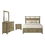 Coaster Hazlewood 4-PIECE Queen Storage Bedroom Set In Oak Brown. Fixed Price $1588.84.