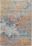 Signature Design By Ashley Wraylen 5 X 7 Low Pile Boho Abstract Rug, Orange & Bl. Fixed Price $149.99.
