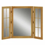 Vintage Vanity Mirror Triple Windowpane Country Pine Wood Renovators Supply. Fixed Price $464.99.