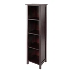 Winsome Milan Tall Solid Wood Storage Book Shelf Antique Walnut. Fixed Price $161.82.