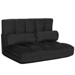 Costway Foldable Floor Sofa Bed 6-POSITION Adjustable Couch W/ 2 Pillows Black. Fixed Price $139.99.