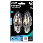 Feit Electric 2 Pack Dimmable Led Chandelier Bulbs 5000K Daylight 60W Equivalent. Fixed Price $12.99.