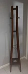 Antique Solid Oak Brentwood Mission Style Coat Rack Umbrella Stand. Fixed Price $150.00.