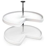 Rev-a-shelf 28'' Lazy Susan Kidney Polymer 2-SHELF, White, 3472-28-11-52. Fixed Price $80.99.