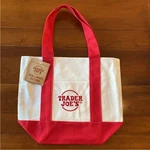 Trader Joe's Mini Canvas Tote Bag Red Handle New With Tags. Fixed Price $8.00.