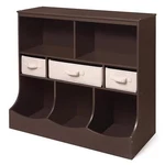 Badger Combo Bin Storage Unit With Three Baskets Espresso. Fixed Price $145.03.
