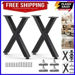 Coffee Table 16H 11.7W Heavy Duty Metal Bench Legs, X- Shape Dining Ta.... Fixed Price $45.89.